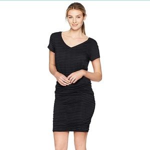 Prana striped rouched midi dress